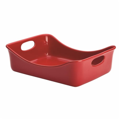 Rachael Ray 50615 Stoneware 9 x 12 in. Rectangular Baker, Orange Perspective: front