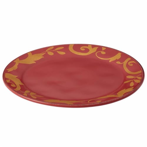 Rachael Ray 52794 12.5 in. Round Platter - Cranberry Red Perspective: front