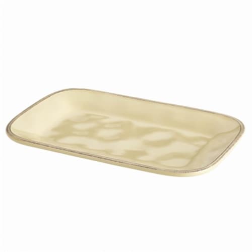 Rachael Ray Rectangular Platter, 8 in. by 12 in., Almond Cream Perspective: front