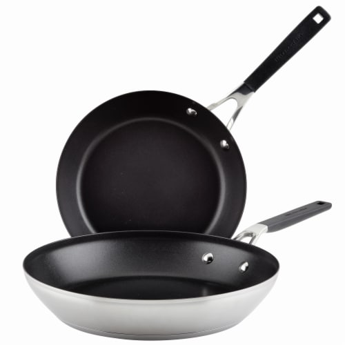 KitchenAid Frying Pan Twin Value Pack 9.5 Inch & 12 Inch Non Stick Perspective: front