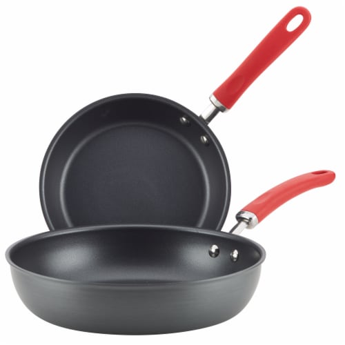 Rachael Ray Create Delicious Nonstick Deep Frying Pans - Red Perspective: front
