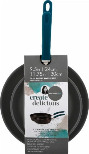 Rachael Ray Create Delicious Nonstick Deep Skillets - Teal, 2 pc