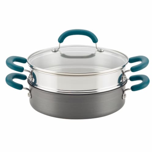 Rachael Ray Create Delicious Nonstick Steamer Set - Gray Perspective: front