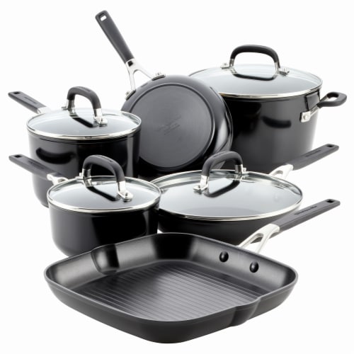KitchenAid Cookware Set Premium Hard Anodized Non Stick Perspective: front
