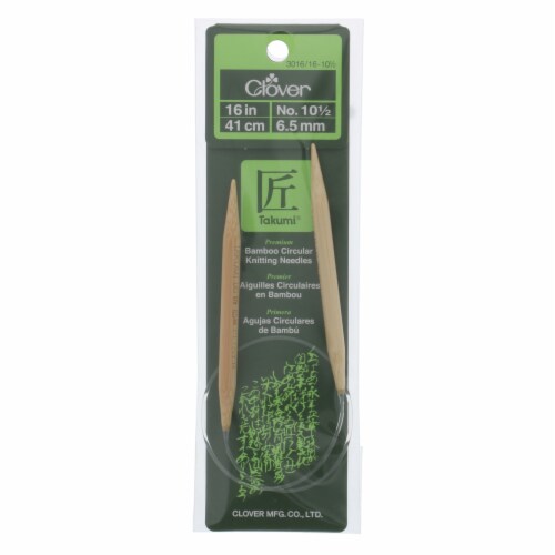Takumi Bamboo Circular Knitting Needles 36 -Size 10.5/6.5mm Perspective: front