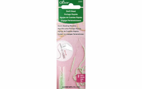 Clover Swift Bead 3  Beading Needle 2pc Perspective: front