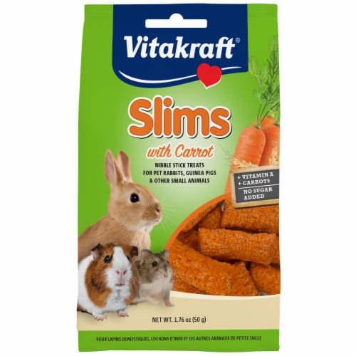 Vitakraft Carrot Slims Carrot Sticks for Small Animals Perspective: front