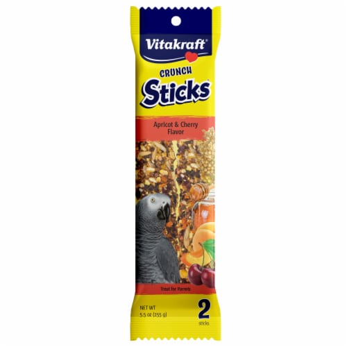Vitakraft® Appricot & Cherry Flavor Parrot Crunch Stick Stick Perspective: front