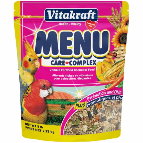 Vitakraft® Menu Care Complex Vitamin Fortified Cockatiel Food Perspective: front