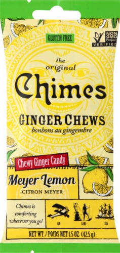 Chimes Ginger Chews - Meyer Lemon Perspective: front