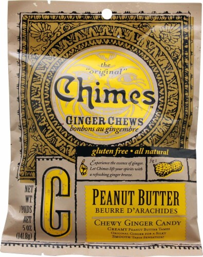 Chimes Ginger Chews Peanut Butter Perspective: front