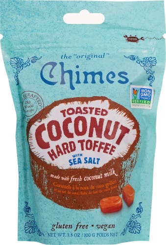Chimes Toasted Coconut Hard Toffee Perspective: front