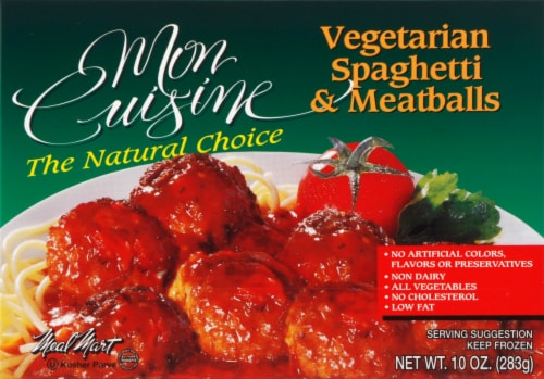 Mon Cuisine® Vegetarian Spaghetti & Meatballs Perspective: front