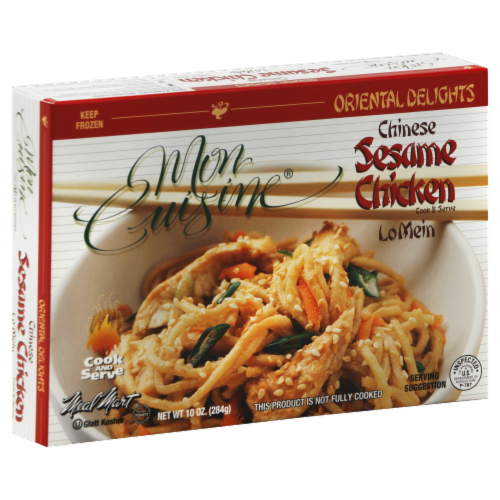 Mon Cuisine Chinese Sesame Chicken Lo Mein Perspective: front