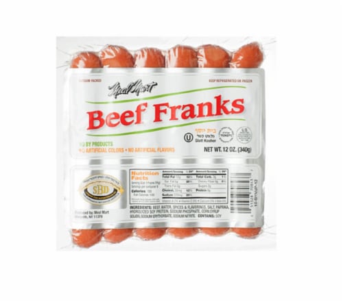 Meal Mart Beef Franks Perspective: front