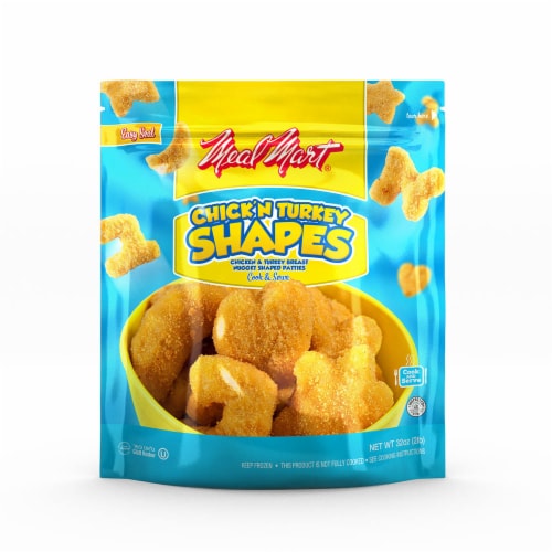 Meal Mart Chick'n Turkey Nugget Shaped Patties Perspective: front