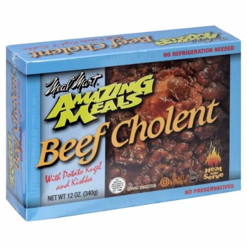 Meal Mart Amazing MEeals Chulent With Beef Potato Kugel Perspective: front