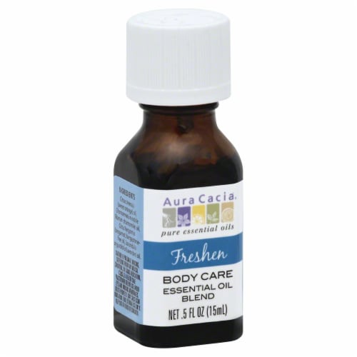 Aura Cacia Freshen Body Care Essential Oil Blend Perspective: front
