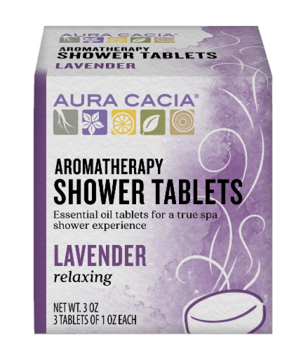 Aura Cacia® Relaxing Lavender Shower Tablets Perspective: front
