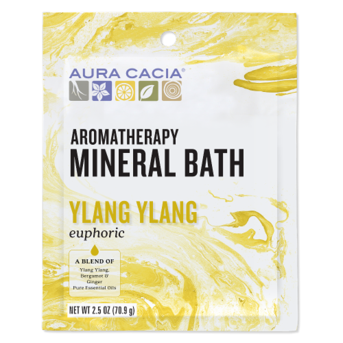 Aura Cacia Euphoria Ylang Ylang Aromatherapy Mineral Bath Perspective: front