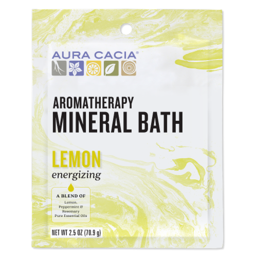 Aura Cacia Energize Lemon Mineral Bath Perspective: front