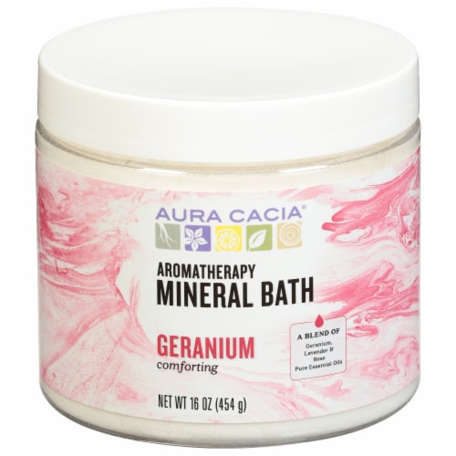 Aura Cacia® Geranium Comforting Aromatherapy Mineral Bath Perspective: front