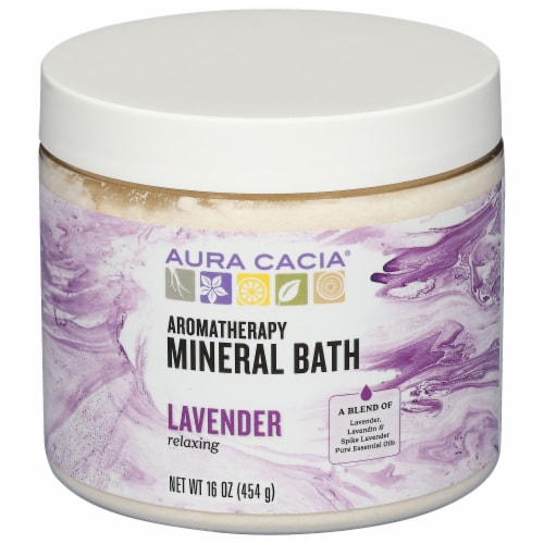Aura Cacia Lavender Harvest Mineral Bath Perspective: front