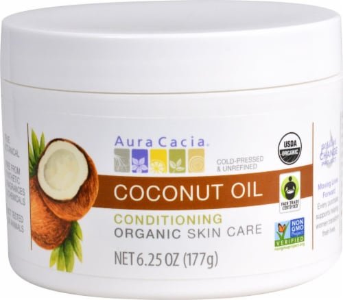 Aura Cacia Coconut Oil Skin Cream Perspective: front