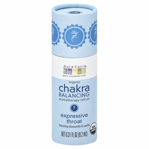 Aura Cacia Chakra Balancing Expressive Throat Roll On Perspective: front