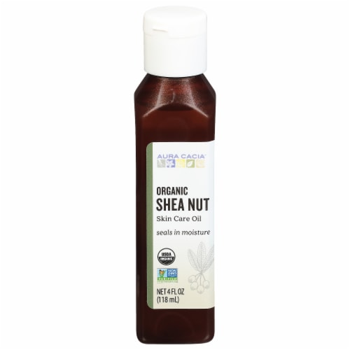 Aura Cacia Organic Shea Nut Skin Care Oil Perspective: front