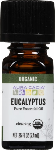 Aura Cacia Organic Eucalyptus Oil Perspective: front