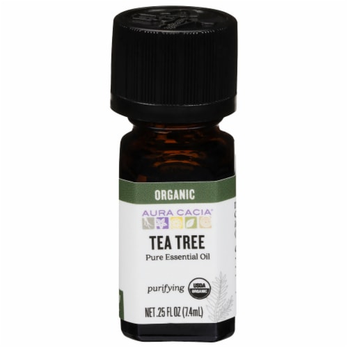 Aura Cacia Organic Tea Tree Oil Perspective: front