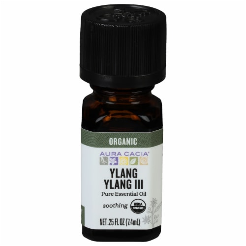 Aura Cacia Organic Ylang Ylang 3 Oil Perspective: front