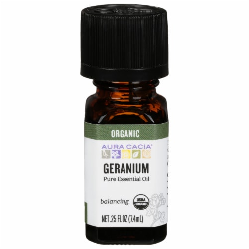 Aura Cacia Orangic Geranium Oil Perspective: front