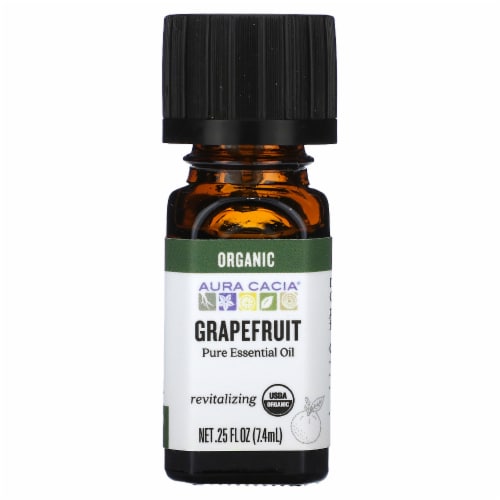 Aura Cacia Organic Grapefruit Oil Perspective: front