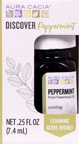 Aura Cacia Peppermint Essential Oil Perspective: front