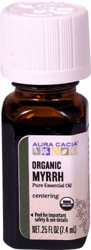 Aura Cacia Organic Myrrh Pure Essential Oil Perspective: front