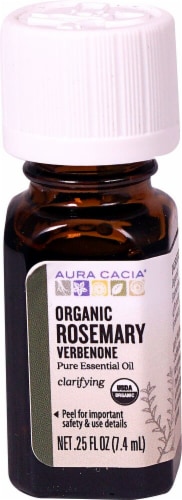 Aura Cacia Organic Rosemary Verbenone Pure Essential Oil Perspective: front
