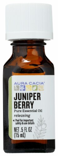 Aura Cacia Juniper Berry Essential Oil Perspective: front
