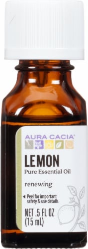 Aura Cacia® Lemon Essential Oil Perspective: front