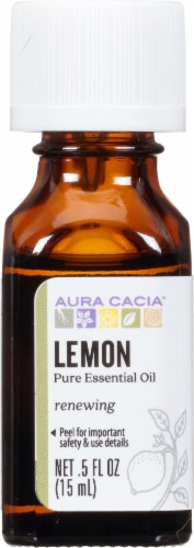 Aura Cacia® Lemon Essential Oil Perspective: front