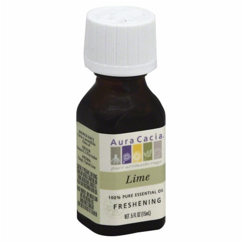 Aura Cacia Lime Essential Oil Perspective: front