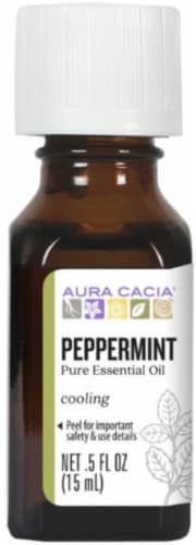 Aura Cacia Peppermint Essential Oil Perspective: front