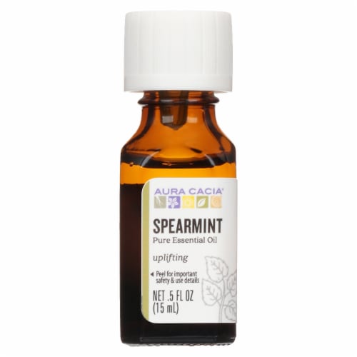 Aura Cacia Spearmint Essential Oil Perspective: front