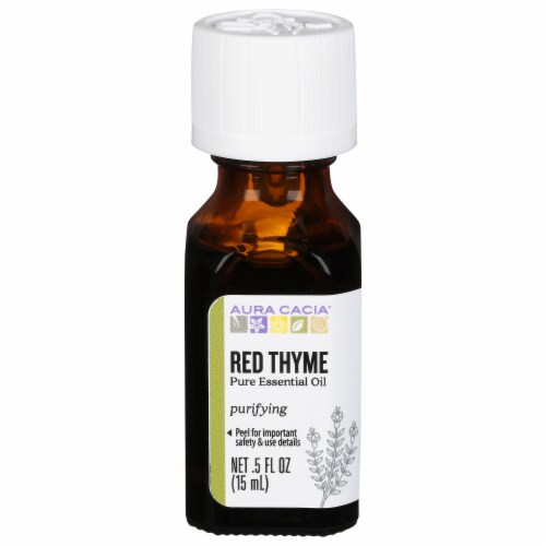 Aura Cacia Red Thyme Aroma Therapy Oil Perspective: front