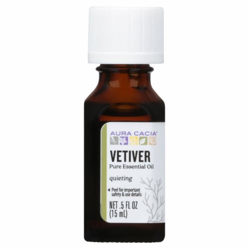 Aura Cacia Vetiver Oil Perspective: front