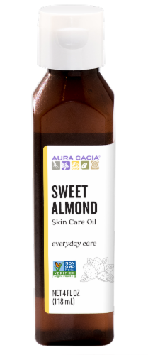 Aura Cacia Sweet Almond Skin Care Oil Perspective: front