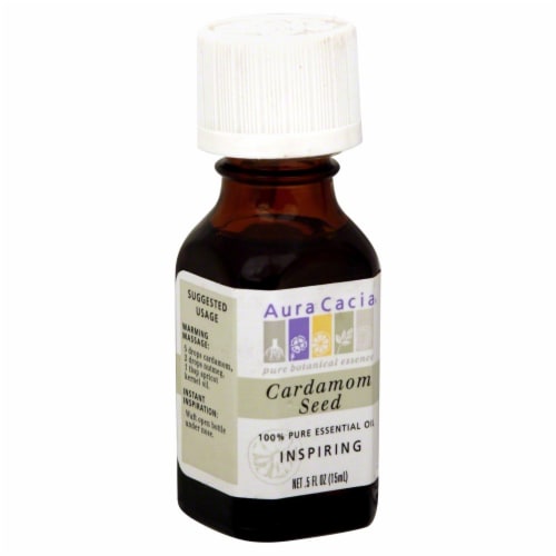 Aura Cacia Inspiring Cardamom Seed Pure Essential Oil Perspective: front
