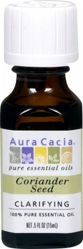 Aura Cacia Clarifying Coriander Pure Essential Oil Perspective: front