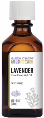 Aura Cacia Lavender Essential Oil Perspective: front